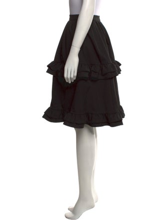 Arias Ruffle Embellishment Knee-Length Skirt