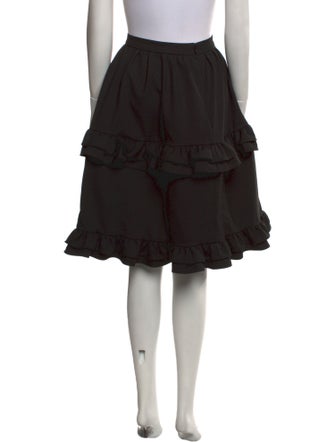 Arias Ruffle Embellishment Knee-Length Skirt