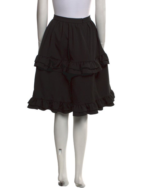 Arias Ruffle Embellishment Knee-Length Skirt
