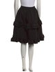Arias Ruffle Embellishment Knee-Length Skirt