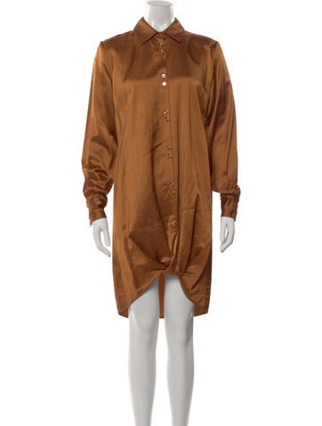 Pre-owned Arias Mini Dress In Brown