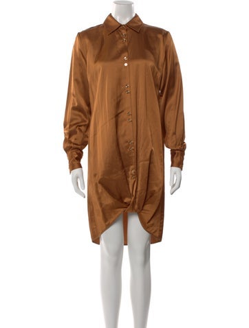 Pre-owned Arias Mini Dress In Brown