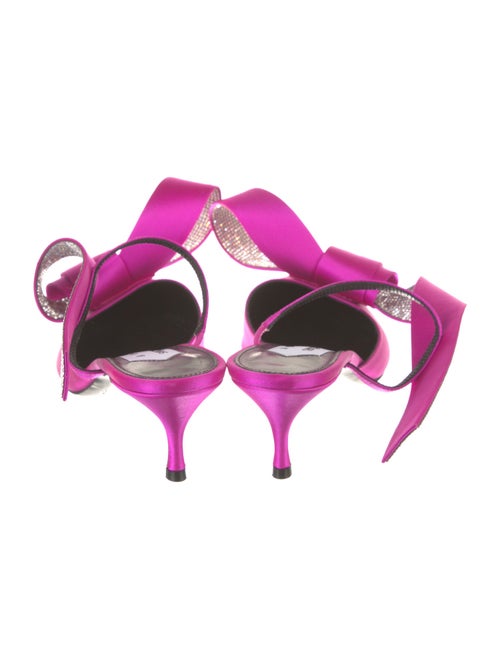 Area x Sergio Rossi Satin Colorblock Pattern Mules