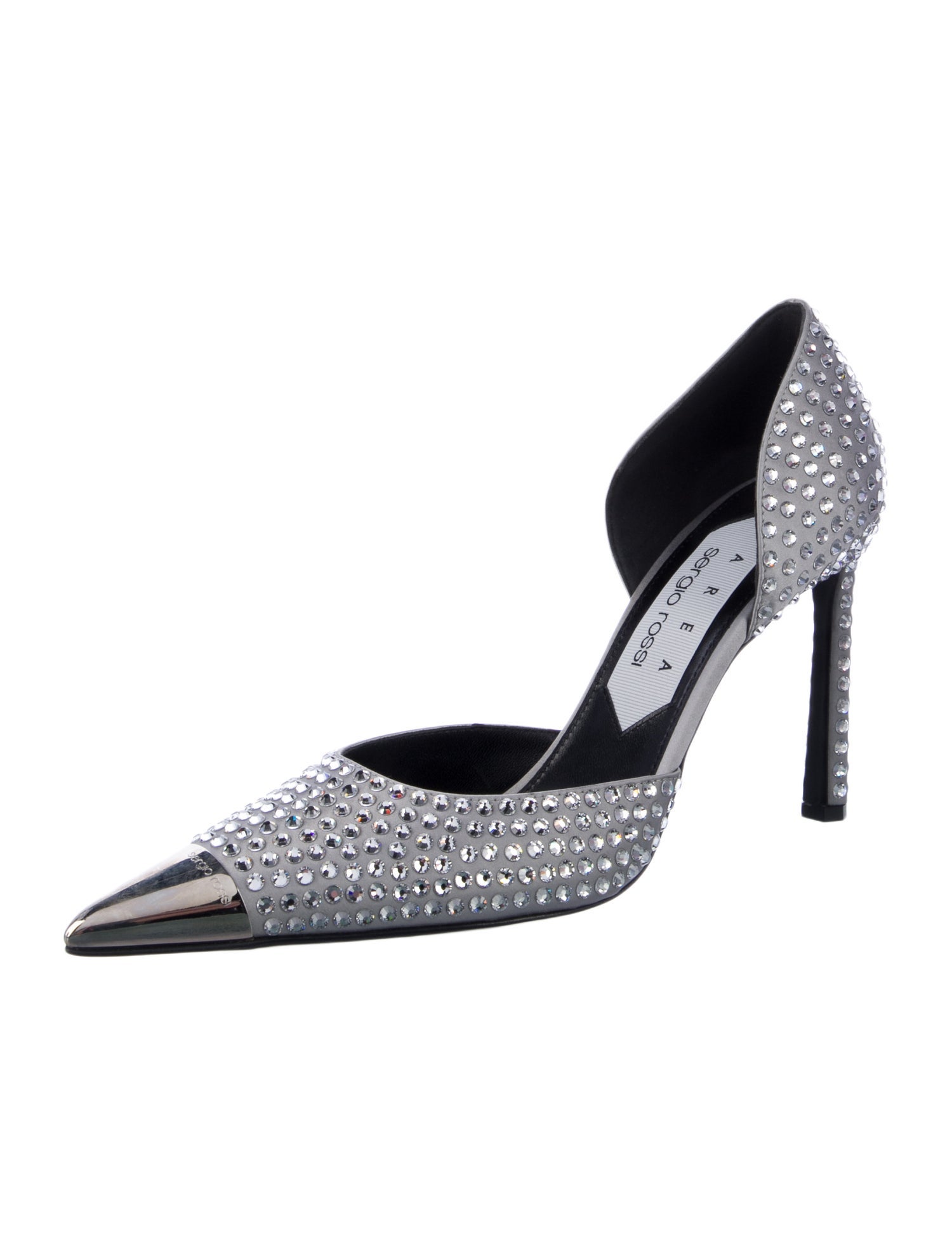 Area x Sergio Rossi Satin D'Orsay Pumps