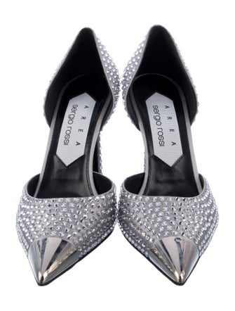 Area x Sergio Rossi Satin D'Orsay Pumps