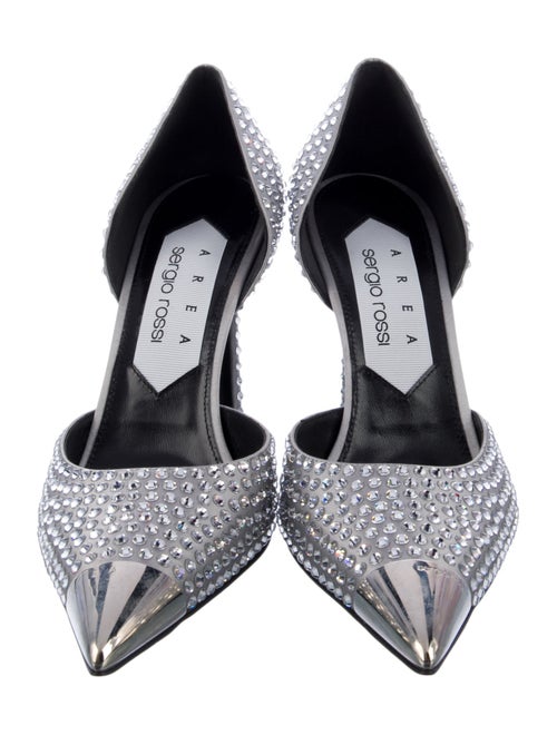 Area x Sergio Rossi Satin D'Orsay Pumps