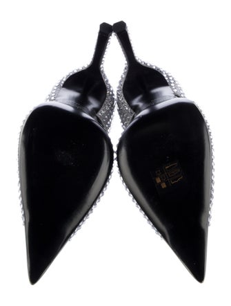 Area x Sergio Rossi Satin D'Orsay Pumps