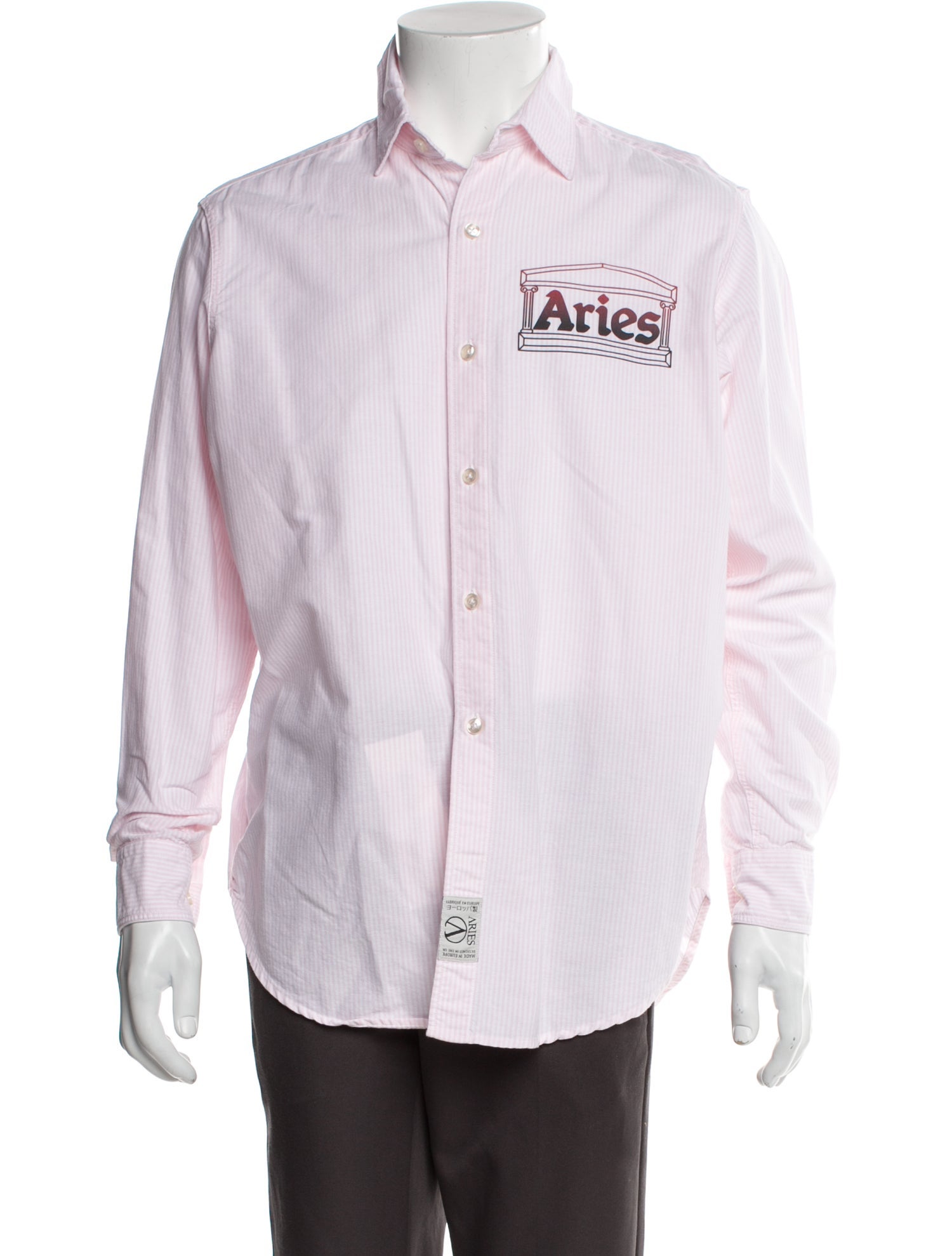 Aries Graphic Print Long Sleeve Shirt