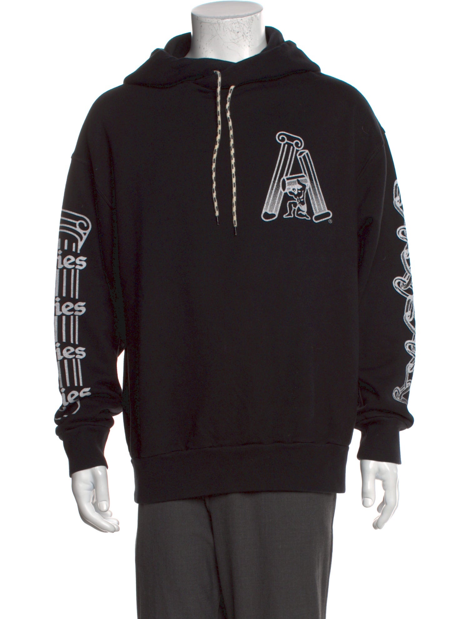 Aries Graphic Print Crew Neck Hoodie