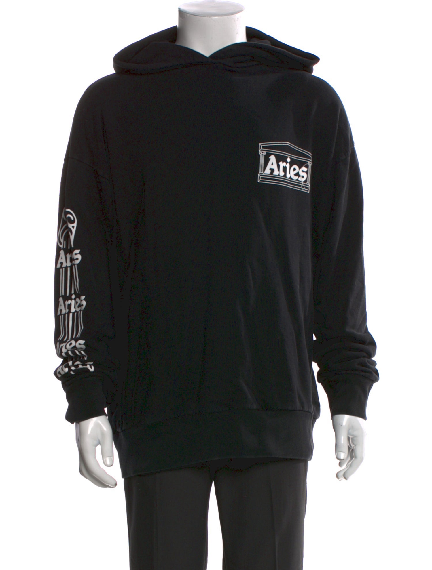 Aries Graphic Print Crew Neck Hoodie