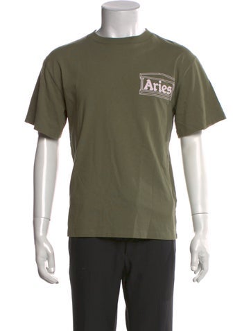 Aries T-Shirts Graphic Print Crew Neck T-Shirt S