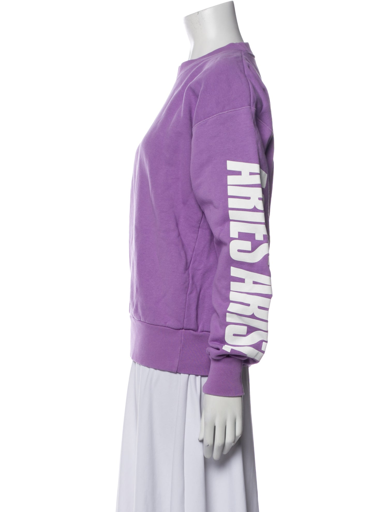 Aries Crew Neck Long Sleeve Sweatshirt