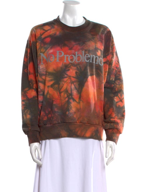 Aries Printed Crew Neck Sweatshirt