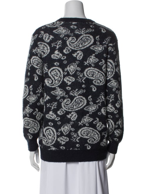 Aries Paisley Print Crew Neck Sweater