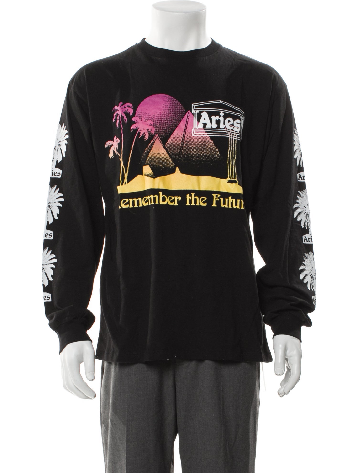 Aries Graphic Print Crew Neck T-Shirt