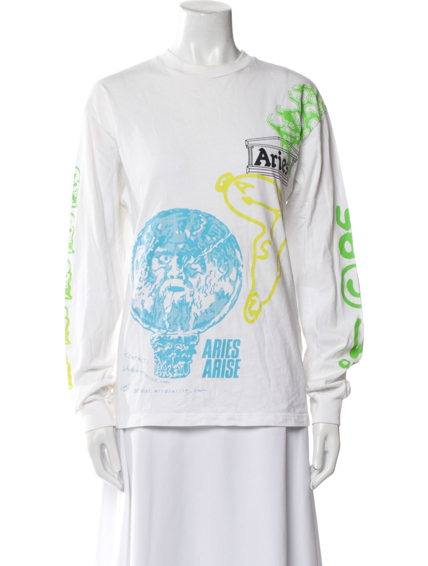 Aries Graphic Print Crew Neck Sweatshirt