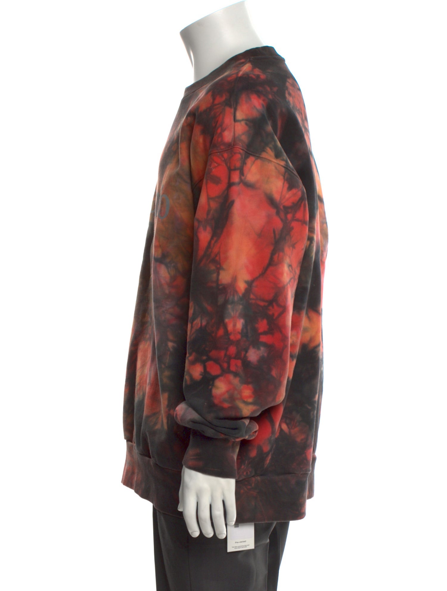 Aries Tie-Dye Print Crew Neck Sweatshirt