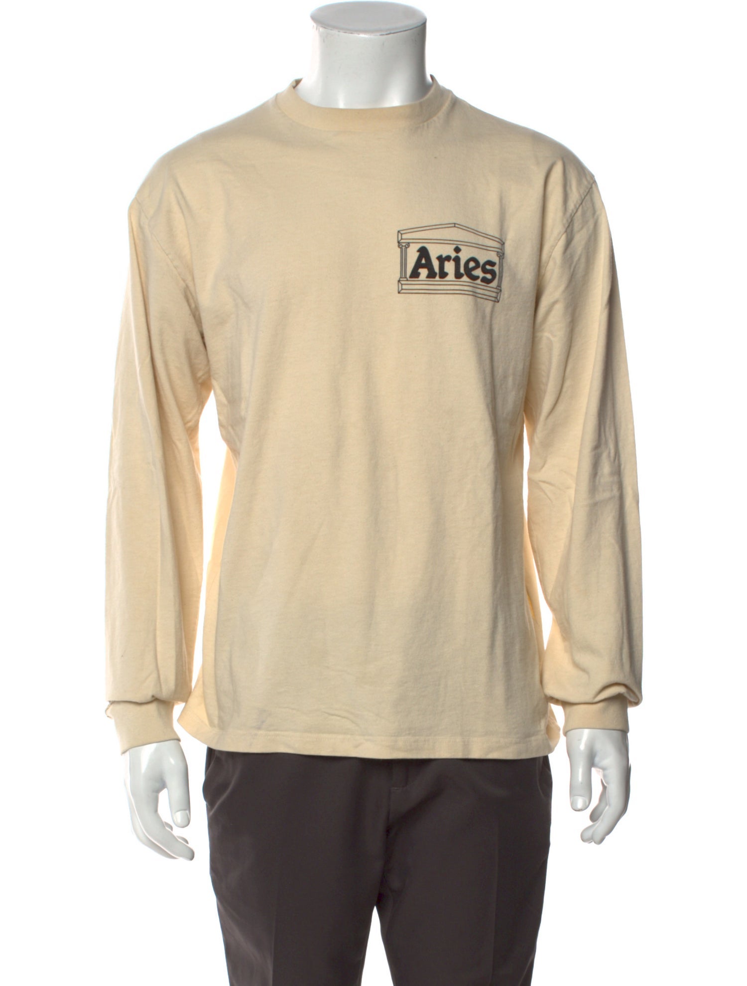 Aries Graphic Print Crew Neck Henley