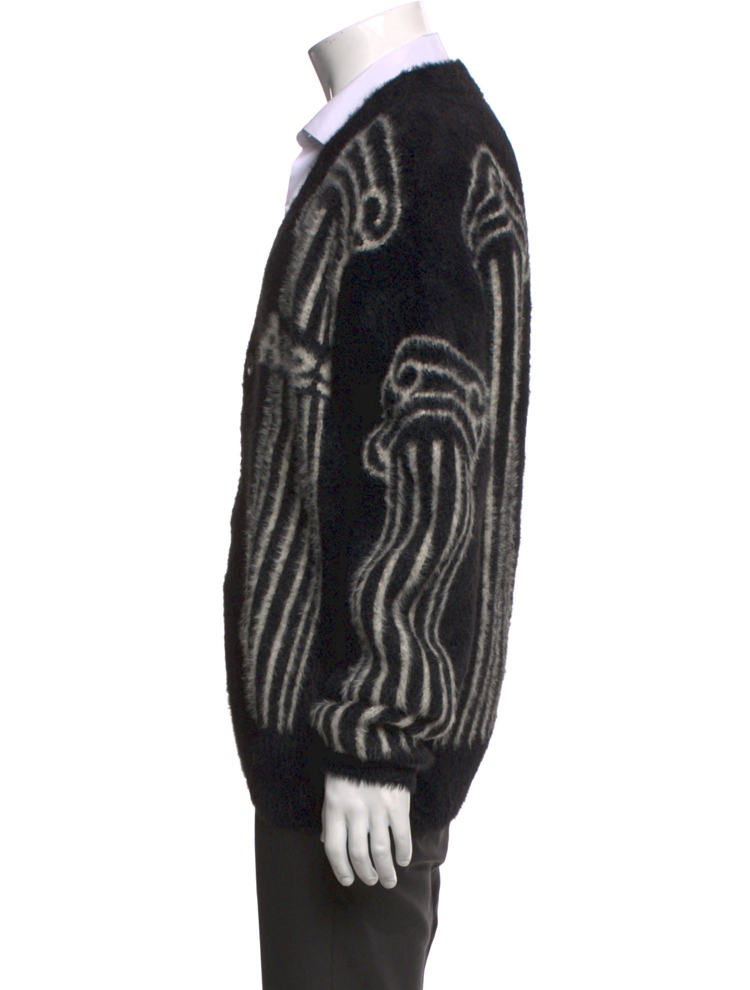 Aries Graphic Print V-Neck Cardigan