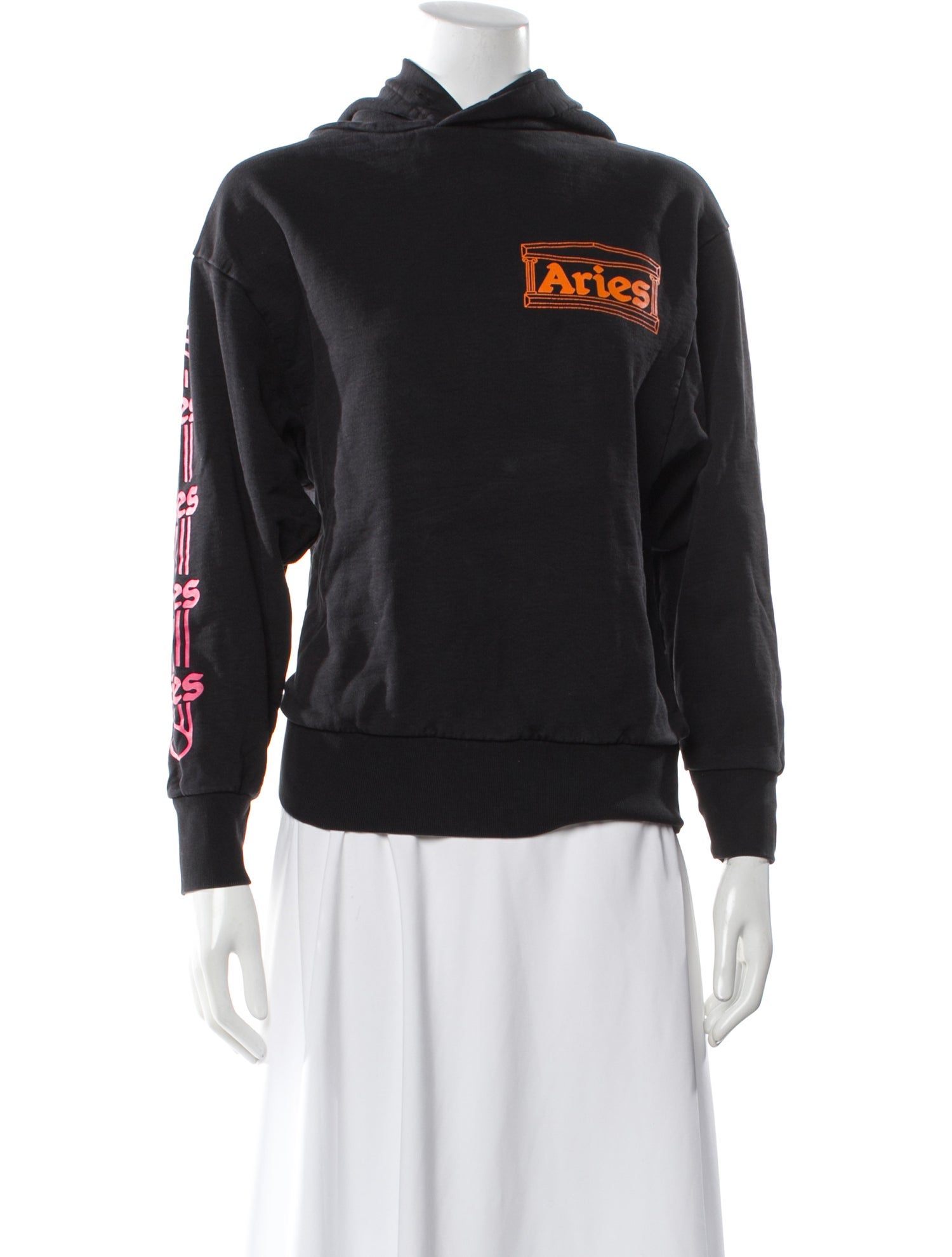 Aries Graphic Print Crew Neck Hoodie