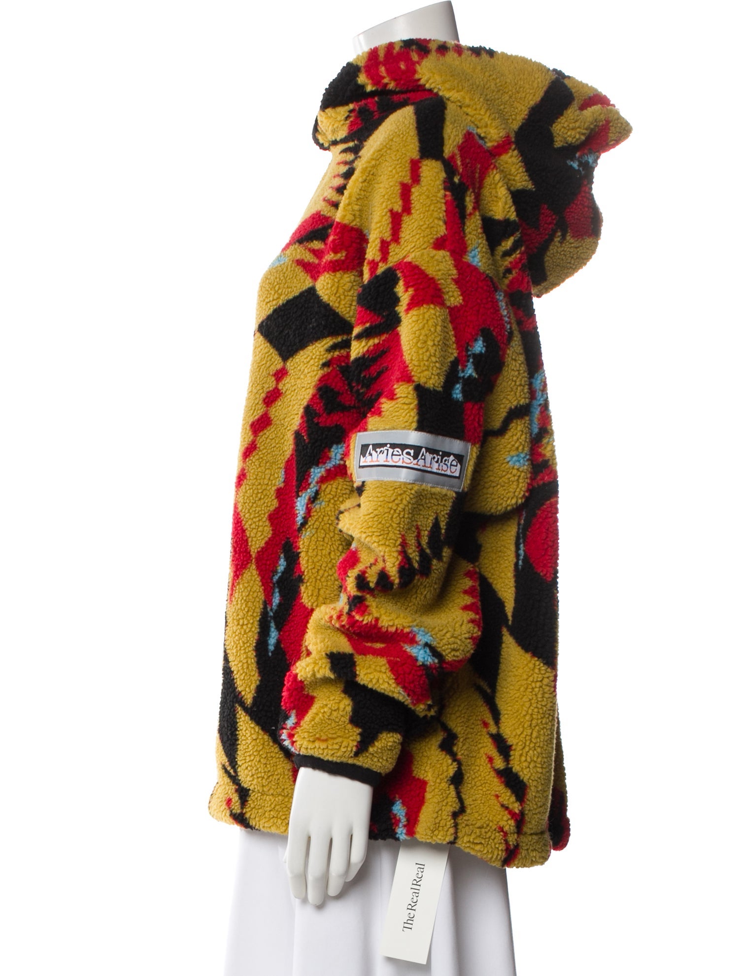 Aries Patterned Crew Neck Hoodie