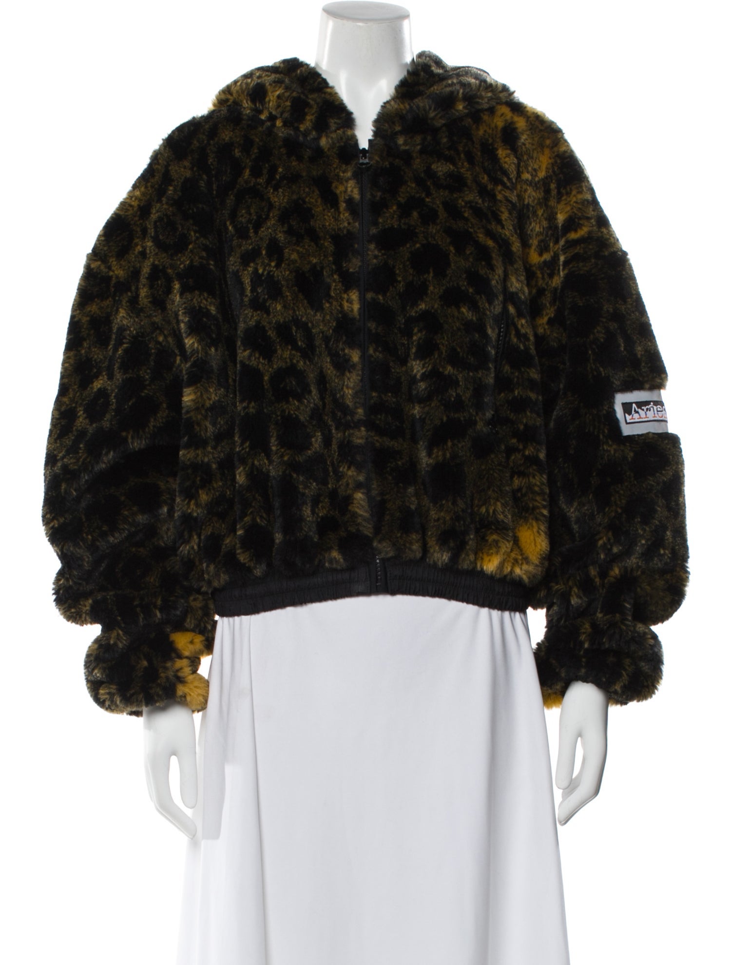 Aries Animal Print Faux Fur Jacket