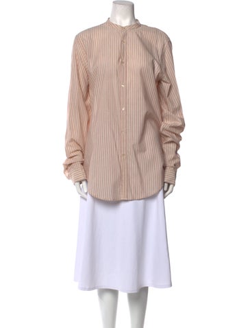 Arjé Tops Striped Mock Neck Tunic M