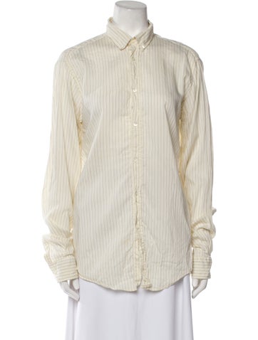 Arjé Tops Striped Long Sleeve Button-Up Top M