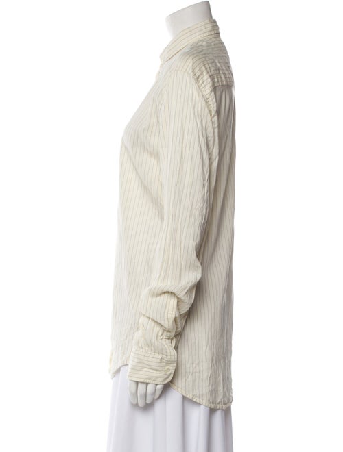 ARJÉ Striped Long Sleeve Button-Up Top