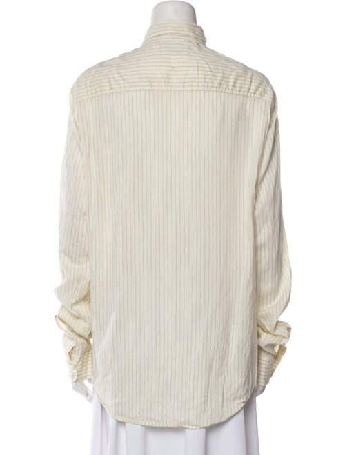 ARJÉ Striped Long Sleeve Button-Up Top