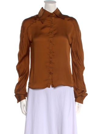 ARJÉ Long Sleeve Button-Up Top