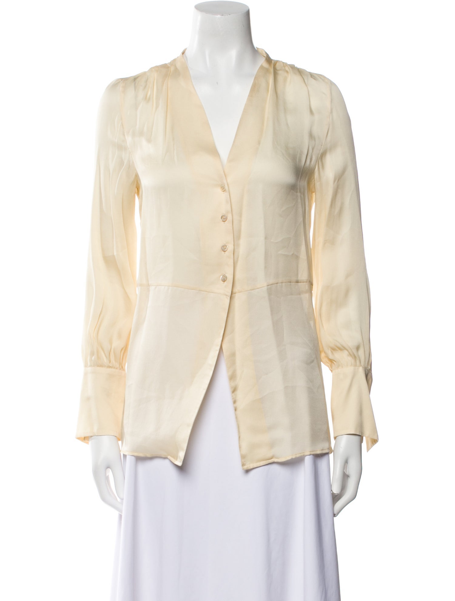 ARJÉ Silk V-Neck Blouse