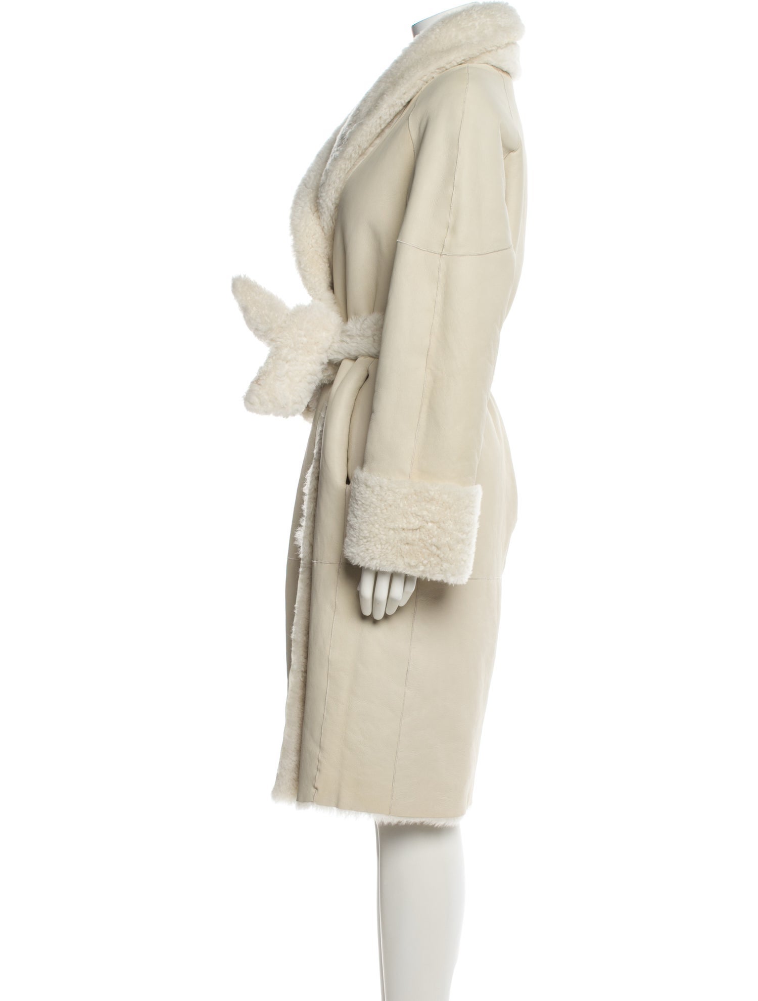 ARJÉ Lamb Leather Faux Fur Coat