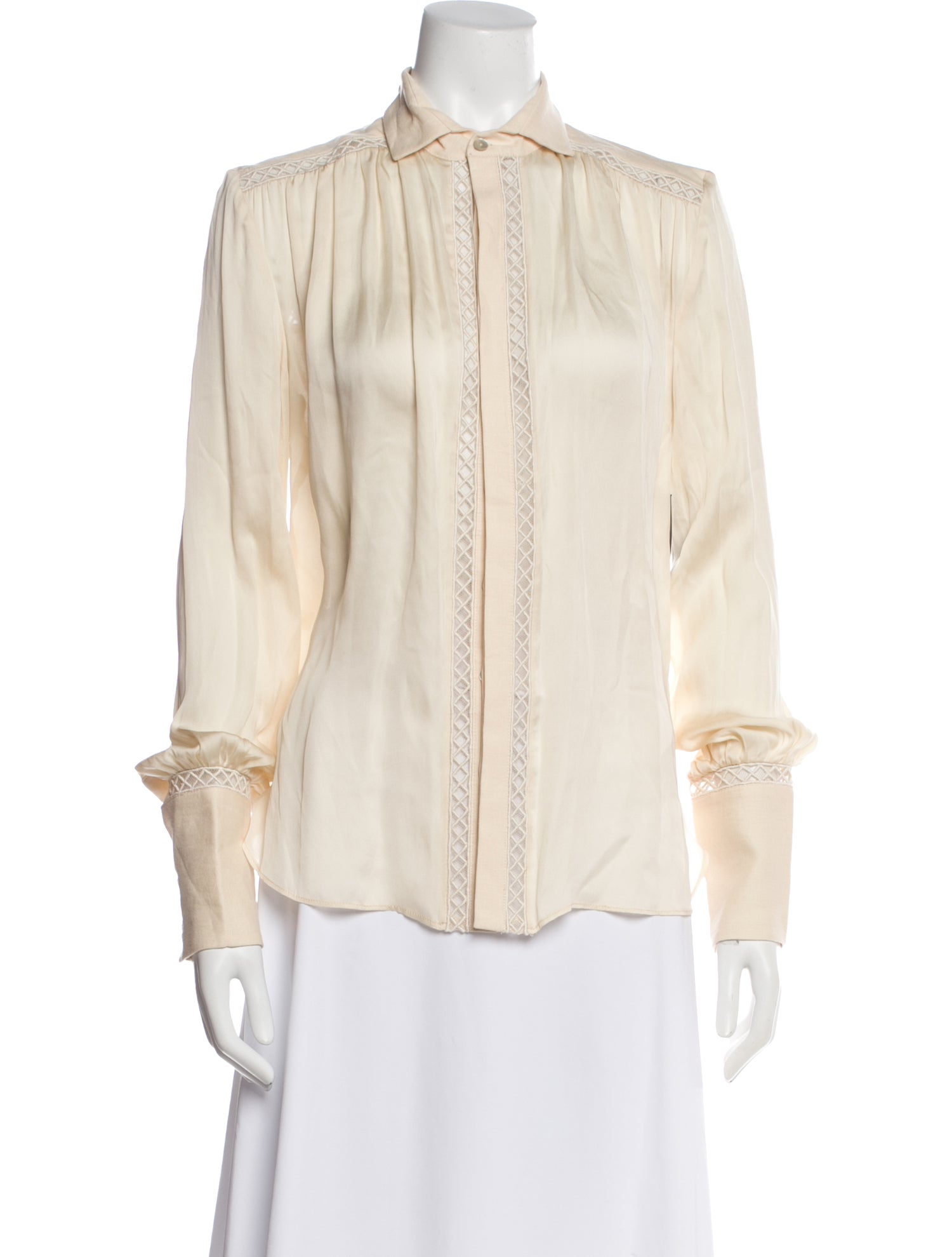 ARJÉ Silk Long Sleeve Blouse