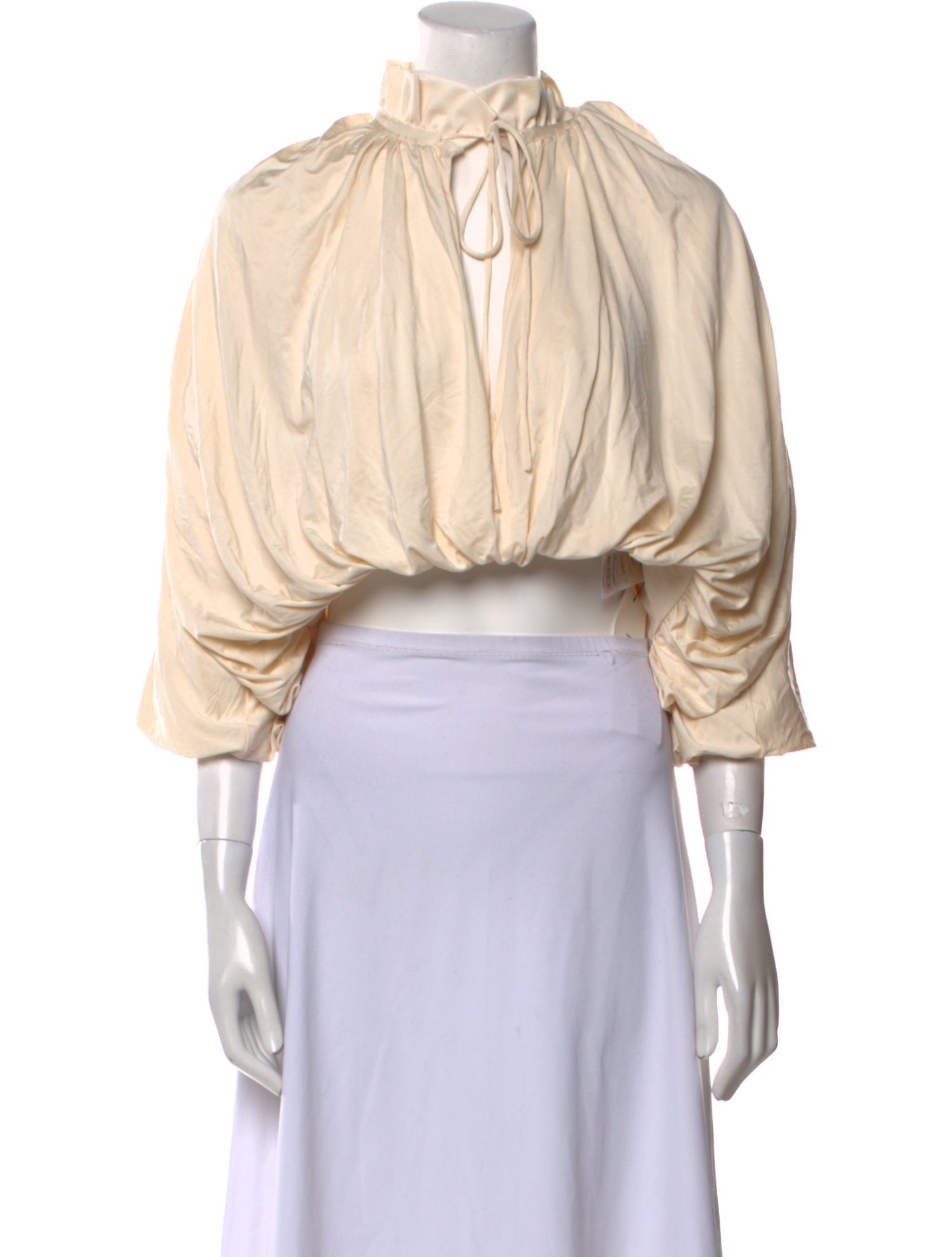 Arakii Mock Neck Three-Quarter Sleeve Crop Top w/ Tags