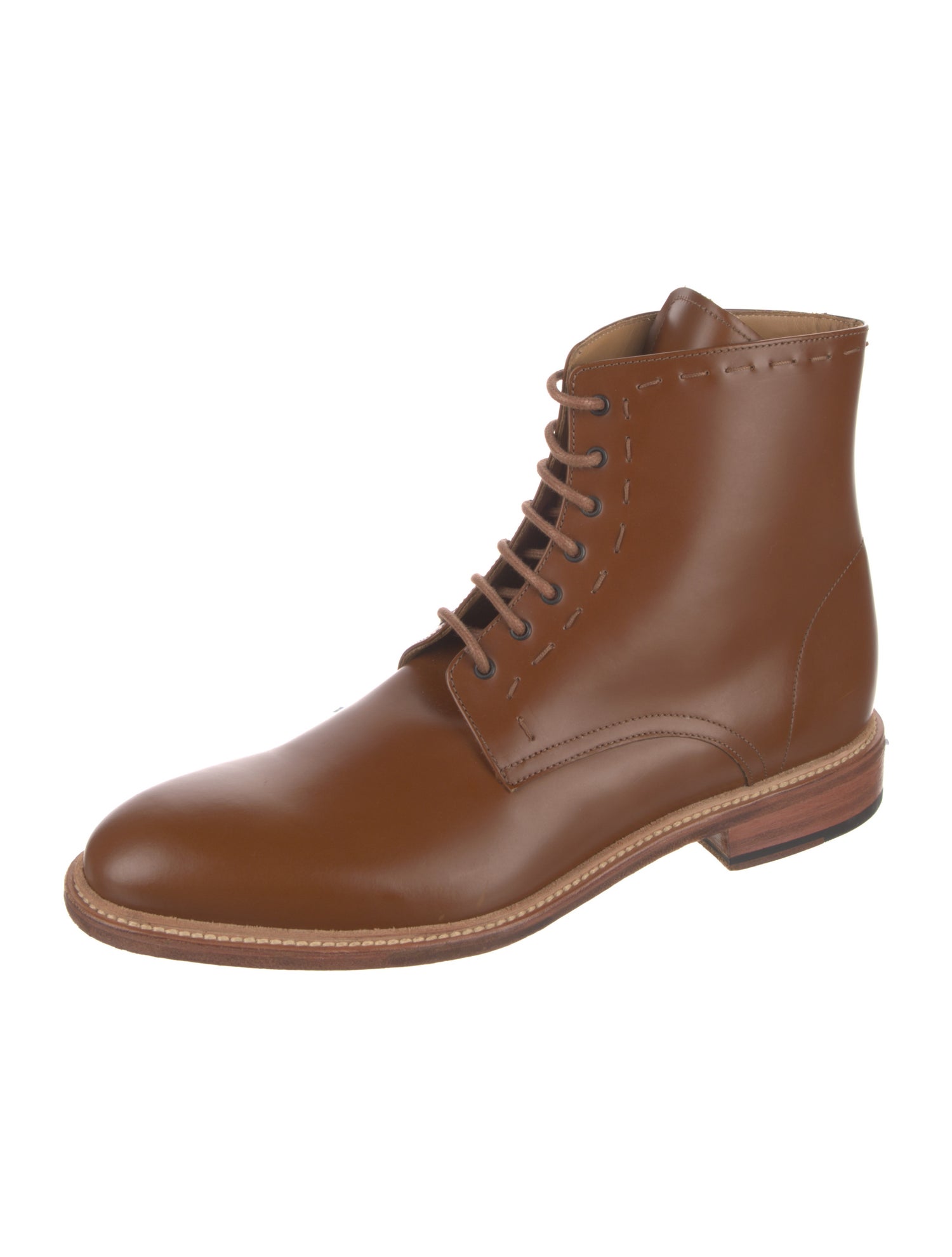 Armando Cabral Leather Lace-Up Boots
