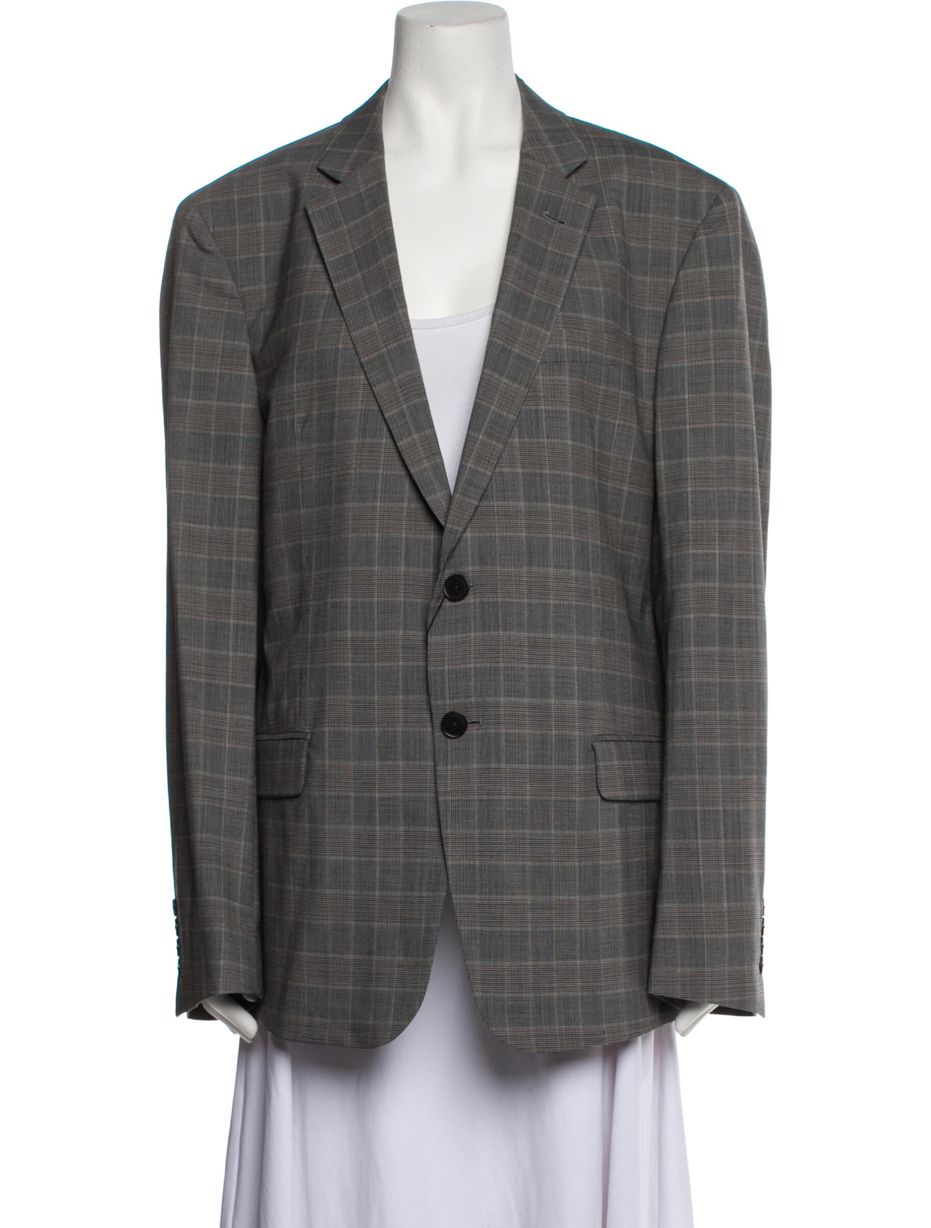 Armani Exchange Wool Plaid Print Blazer w/ Tags