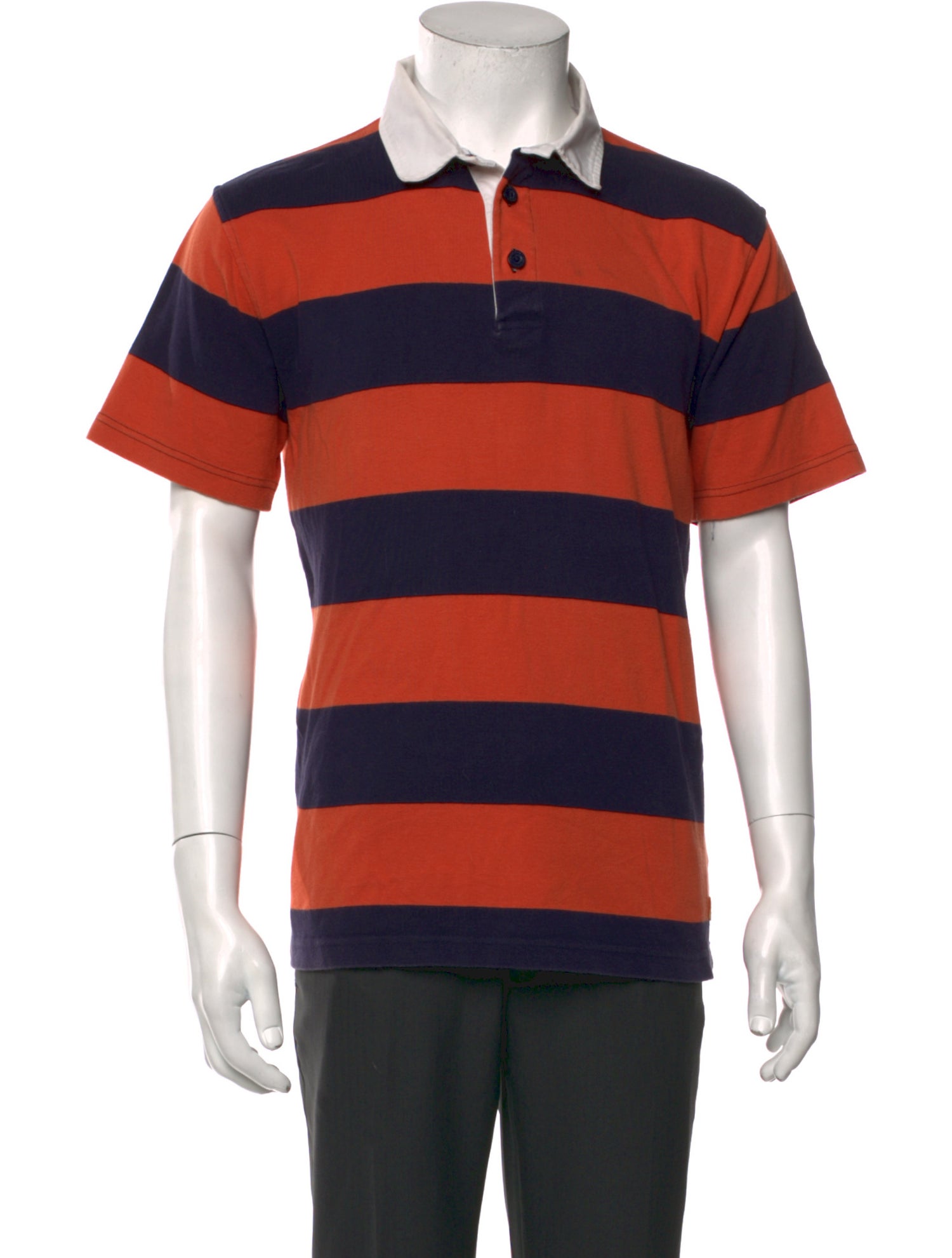 Armor Lux Striped Collar Polo Shirt