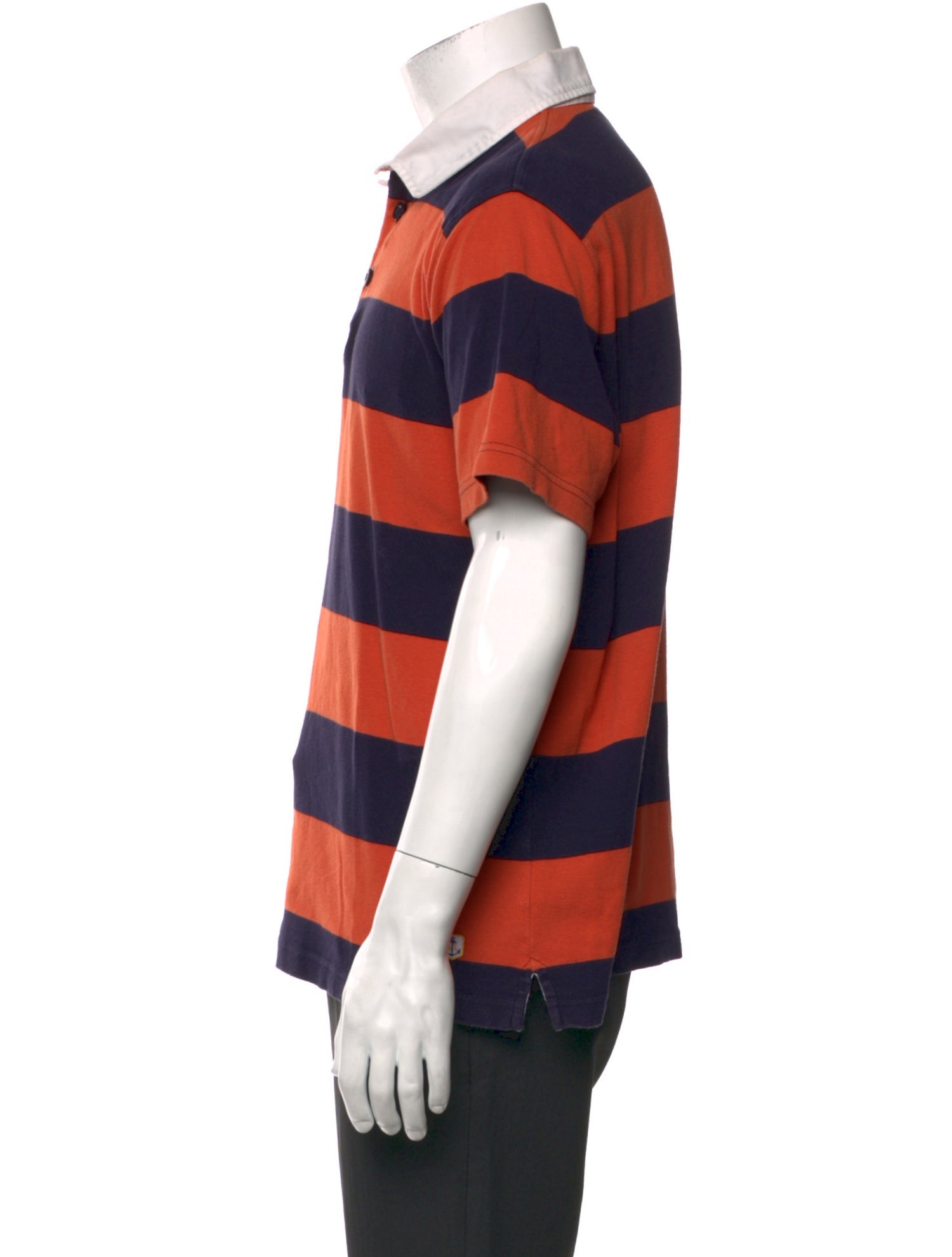 Armor Lux Striped Collar Polo Shirt
