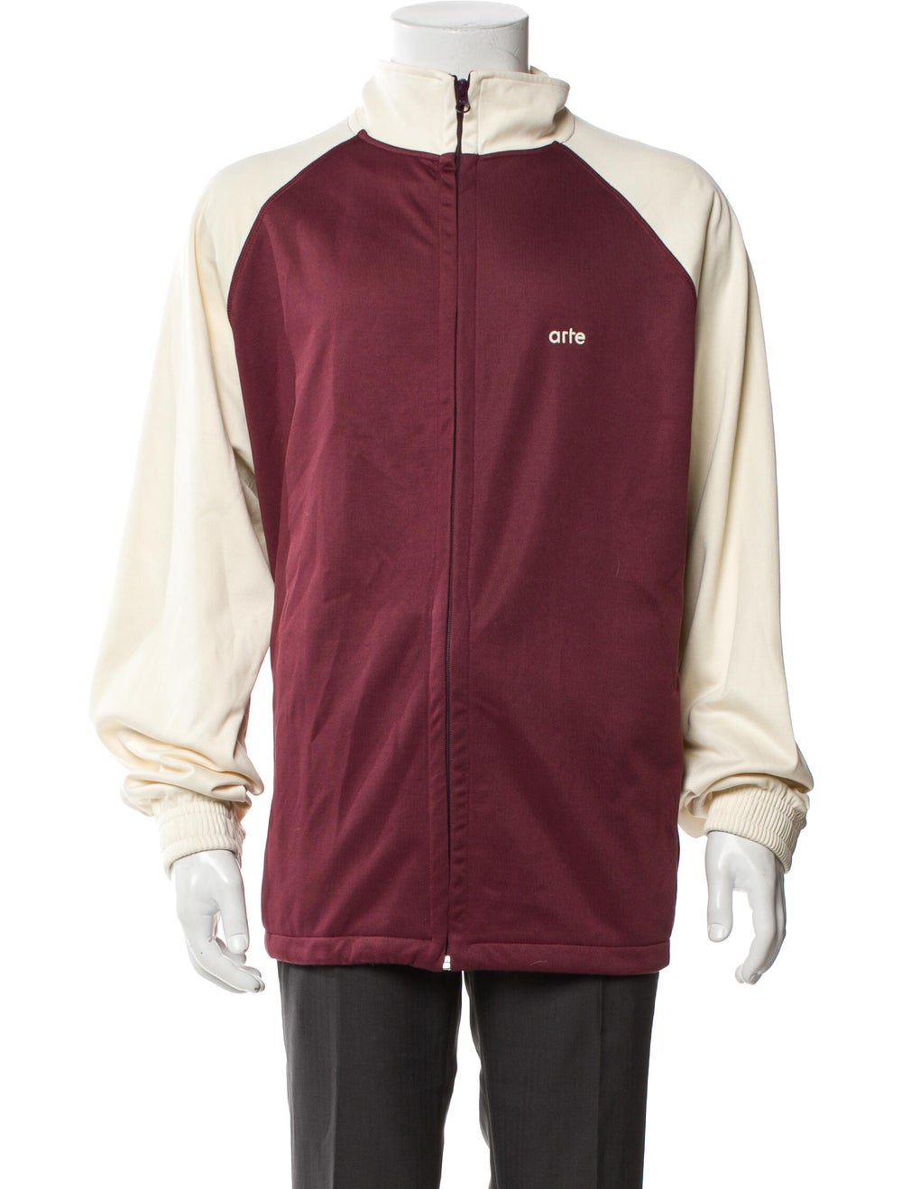 Arte Jacket Colorblock Pattern Slit Pockets - image 1