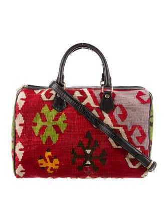 Artemis Design Co. Artemis Leather-Trimmed Jute Handle Bag