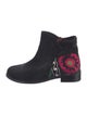 Artemis Design Co. Suede Embroidered Accent Boots