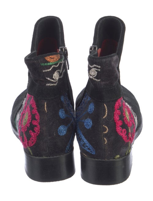 Artemis Design Co. Suede Embroidered Accent Boots