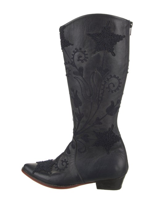 Artemis Design Co. Leather Printed Riding Boots
