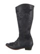 Artemis Design Co. Leather Printed Riding Boots