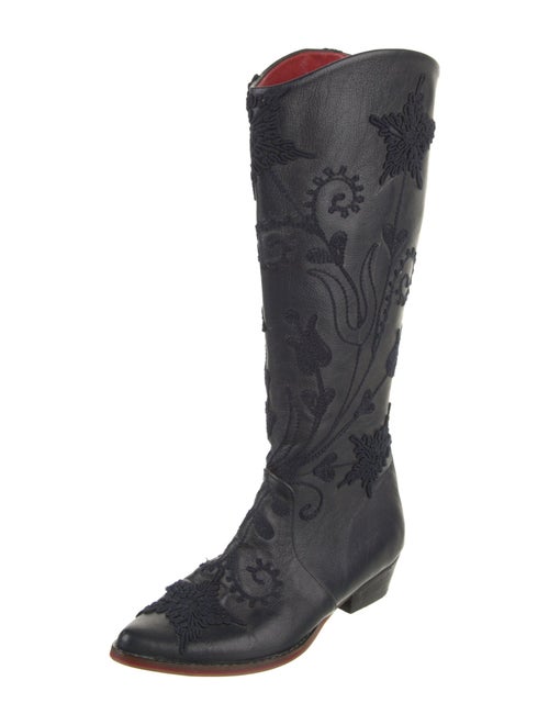 Artemis Design Co. Leather Printed Riding Boots