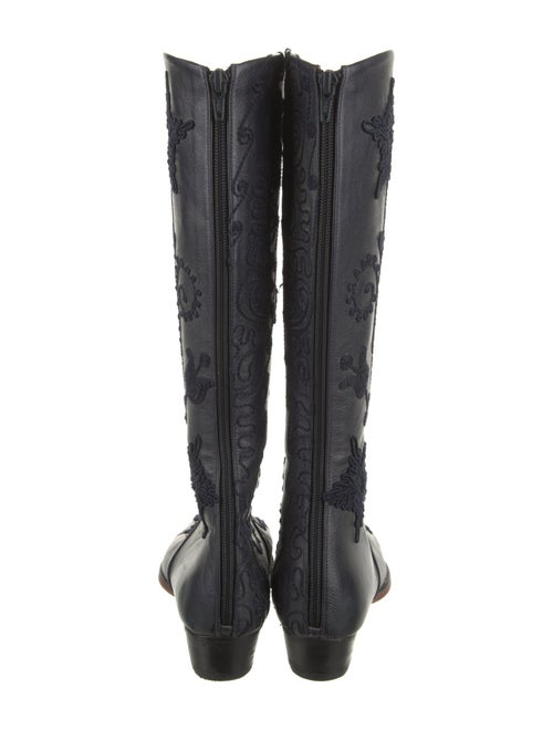 Artemis Design Co. Leather Printed Riding Boots