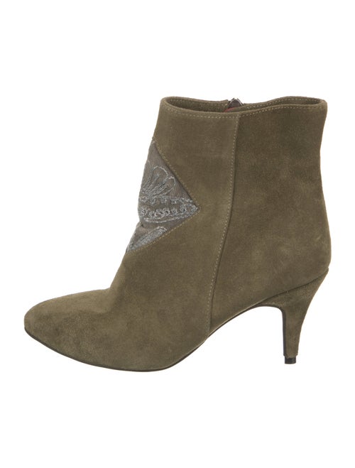 Artemis Design Co. Suede Embroidered Accent Boots