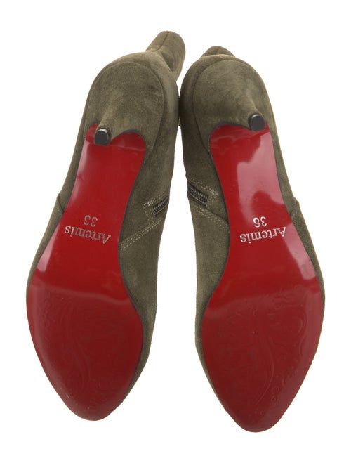 Artemis Design Co. Suede Embroidered Accent Boots