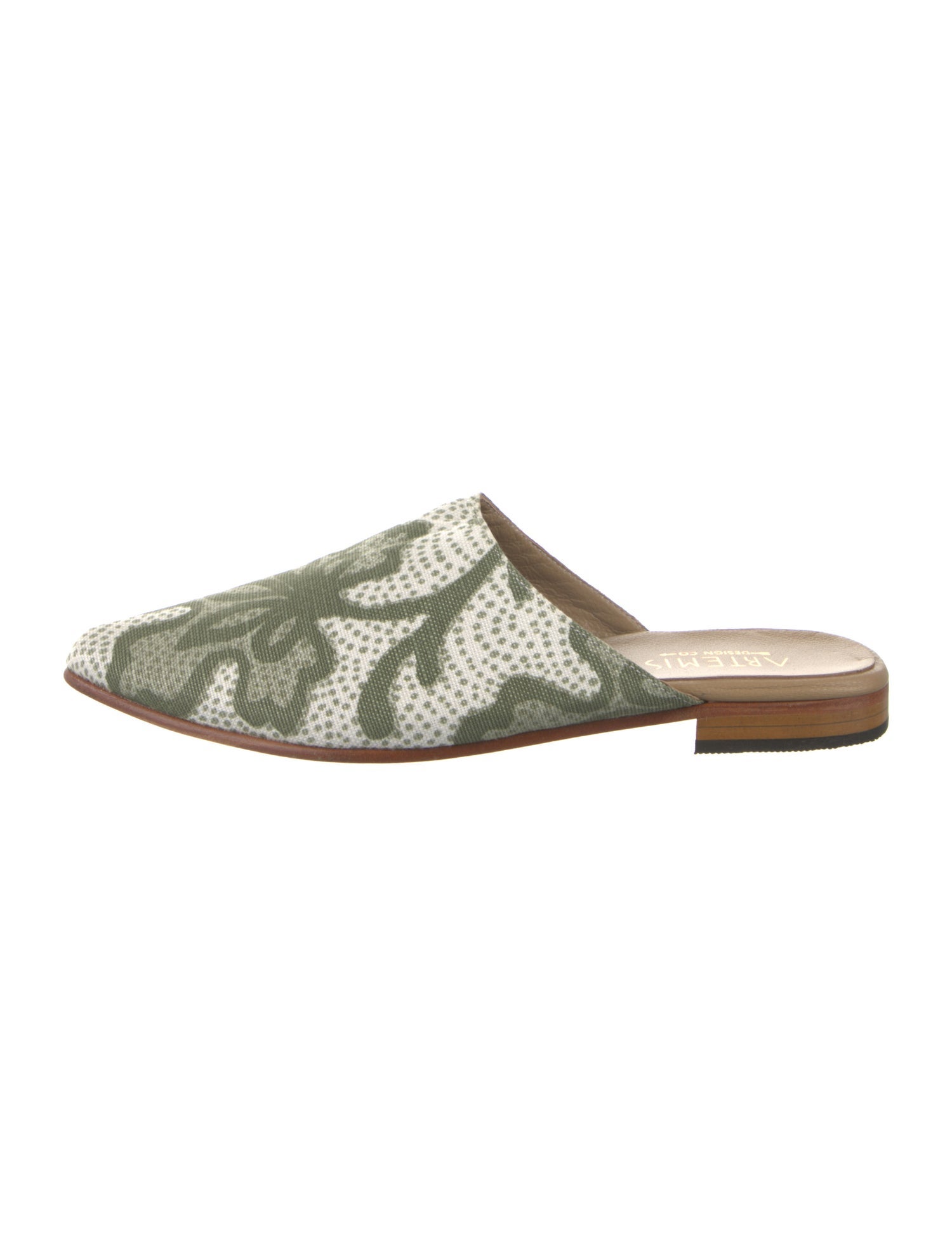 Artemis Design Co. Canvas Animal Print Mules